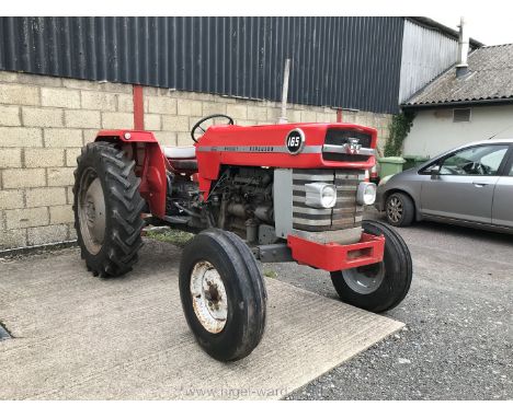 A Massey Ferguson 165 Farm Tractor, new tyres all round, nice condition. Unregistered and accordingly no V5C present. N.B. TH