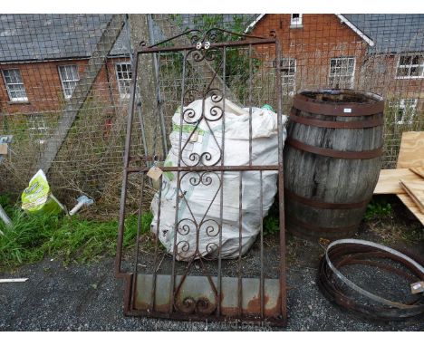 Wrought iron gate 38'' wide x 69'' high, some repairs needed.