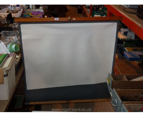 A projector screen.