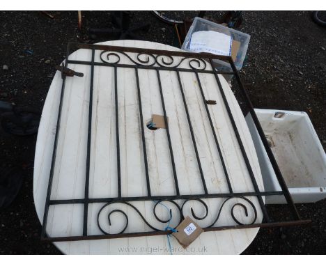 Single wrought iron gate 32'' wide x 34'' high.