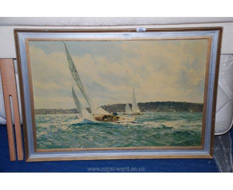 ***PRINT*** Deryck Foster print on board. 33 1/2" x 23 1/2".