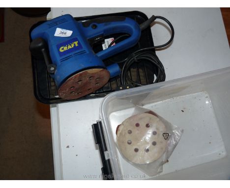 An electric orbital sander.
