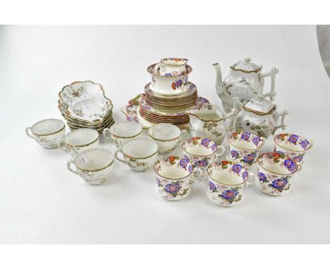 CAULDON CHINA; a part tea service and a Japanese eggshell porcelain part tea service.