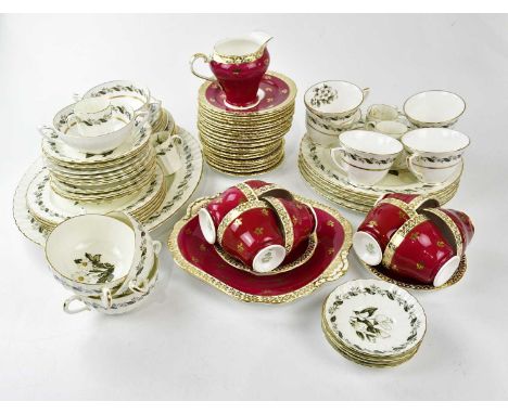 ROYAL WORCESTER; a 'Bernina' pattern part tea and dinner service and an Aynsley part tea service.