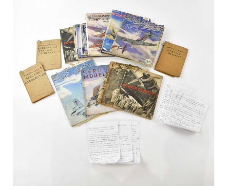 A collection of aviation ephemera including Scale Plans of Military Aircrsft, volume 2 Aircraft of the Fighting Powers, etc. 