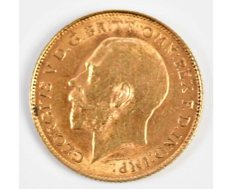 A George V half sovereign, 1913.Condition Report: Light wear, minor marks but good condition.