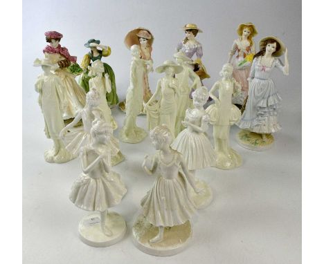 ROYAL WORCESTER; a collection of ten figures comprising 'Kitty', 'Clara', 'Eleanor', 'Diana', 'Summer', 'Bea', 'Daisy', 'Wint
