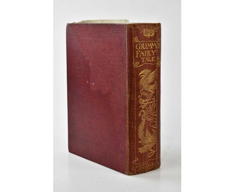 RACKHAM (A), illus, GRIMM’S FAIRY TALES, with forty tipped in colour plates, gilt red cloth, Constable, 1909 (1)