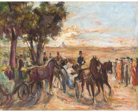 Max Liebermann (1847 – Berlin – 1935). „Corso auf dem Monte Pincio in Rom“. 1930-32Öl auf Leinwand.  74&nbsp;×&nbsp;92&nbsp;c