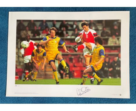 Alan Smith signed 22x16 Cup Kings series European Cup Winners Cup Final Parken Stadium 1994 Arsenal 1 Parma 0, Big Blue Tube 