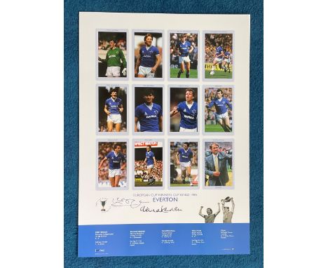 Howard Kendall and Kevin Ratcliffe 22x16 Everton European Cup Winners Cup Kings 1985 Big Blue Tube print limited edition 500 