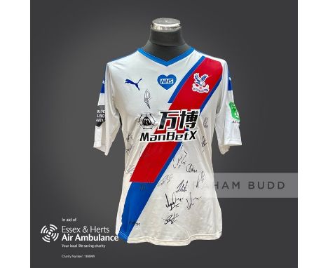 Crystal Palace 2019-20 season match issued Christian Benteke shirt (third kit) personally signed in black marker to the front