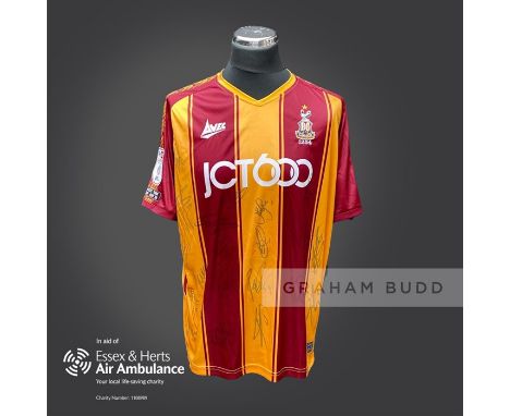 Bradford City 2020-21 season Anthony O'connor player issued shirt personally signed in black marker to the front by 20 member