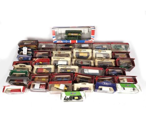A selection of die-cast model vehicles, all boxed, makers including: Matchbox, Vanguard, Solido, Corgi, and others.