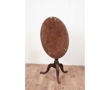 A 19th Century tilt action mahogany tripod table, of circular form, 77 x 77 x 70cm high.