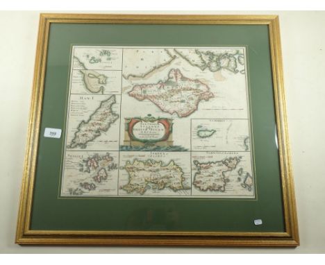 A Robert Morden map print of The Smaller Islands in The British Ocean 38 x 42cm