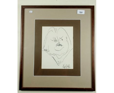 Picasso - An original lithograph 'Honore de Balzac', printed by Mourlot 1952, limited number 2230 of 3000.   Signed on the pl