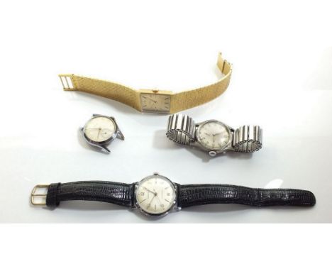 Four mechanical gents wrist watches including a Caravelle and a Rotary watch 