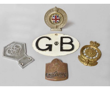 Vintage Car Badges, Royal Automobile Club, AA, Ford Product and GB plaque (one tray)
