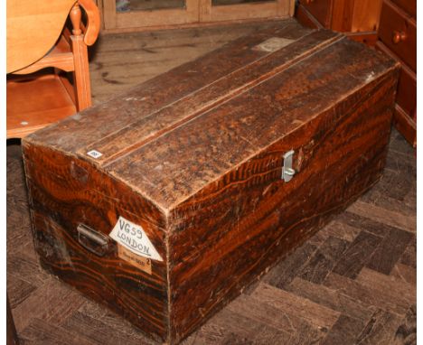 Large pine dome top trunk 