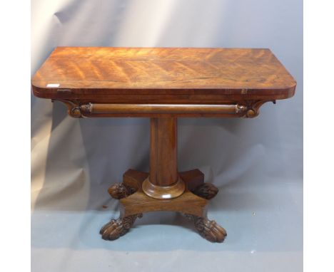 A regency rosewood card table.