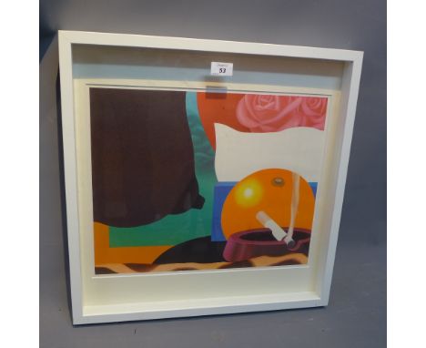 Tom Wesselman (1931-2004), 'Bedroom Painting', offset lithograph. H.37cm W.42cm 