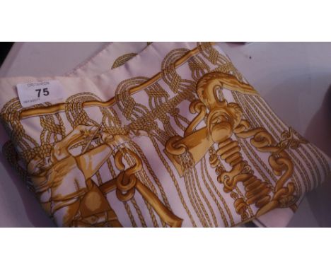 A Hermes silk scarf. 