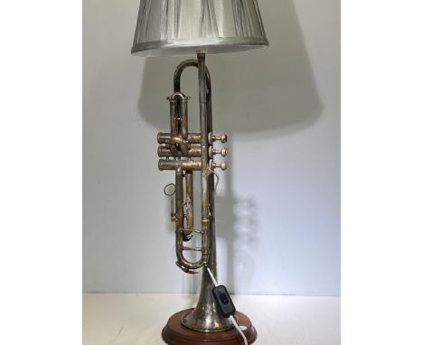 Manhattan silver plate trumpet lamp 