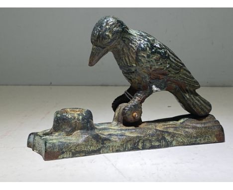 Metal wood pecker door knocker 