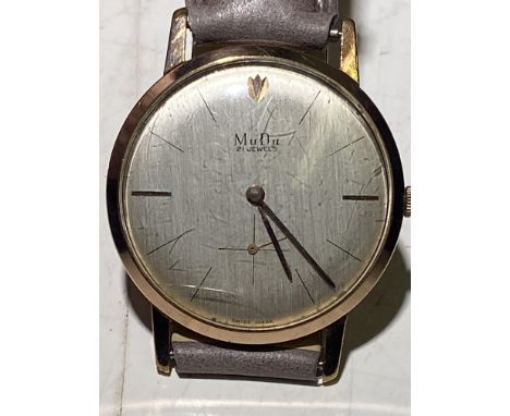 Gents Mu-Du vintage wristwatch 