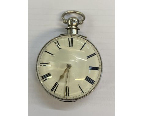 R Brown Newport silver cased pocket watch 