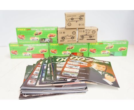 Corgi premium vintage bank collection together with James Bond 007 cars &amp; James bond magazines 