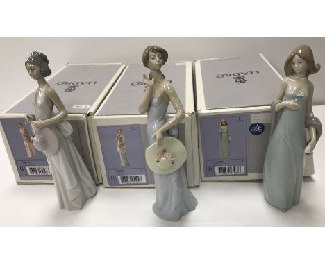 A collection of three boxed Lladro figures to comprising Summer Soiree, Coquette and Ingenue (3)