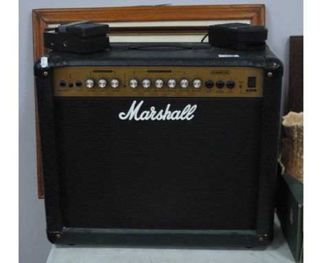 Marshall G30RCD practice amp 80 watts together with reverb pedal and Arion octave pedal. (3)
