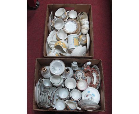 Churchill port of call by Jeff Banks part tea service comprising of teacups, saucers, jugs, Royal Stafford tea cups and sauce