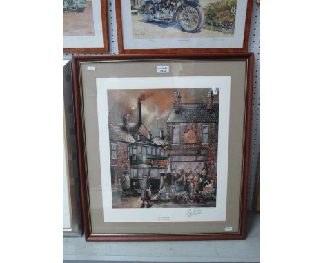Brian J Gordan signed print, Old Enoch's signed bottom right, 50 x 43cm.