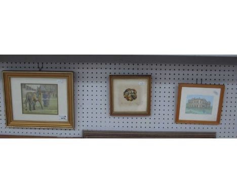 I.Layton 'The Paddock' Watercolour, 12.5 x 14.5cm, signed lower right, Terry Quy, Brodsworth Hall watercolour, Graham Firth C