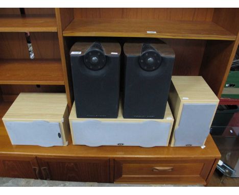 Pair of Mordaunt-Short speakers together with Eltax Liberty 1 plus centre speaker with Z surround speakers. Untested sold onl