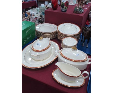 Minton Bone China, Carlton Ware part dinner service. (39)One tureen handle with chips, light scratching - signs of use, some 