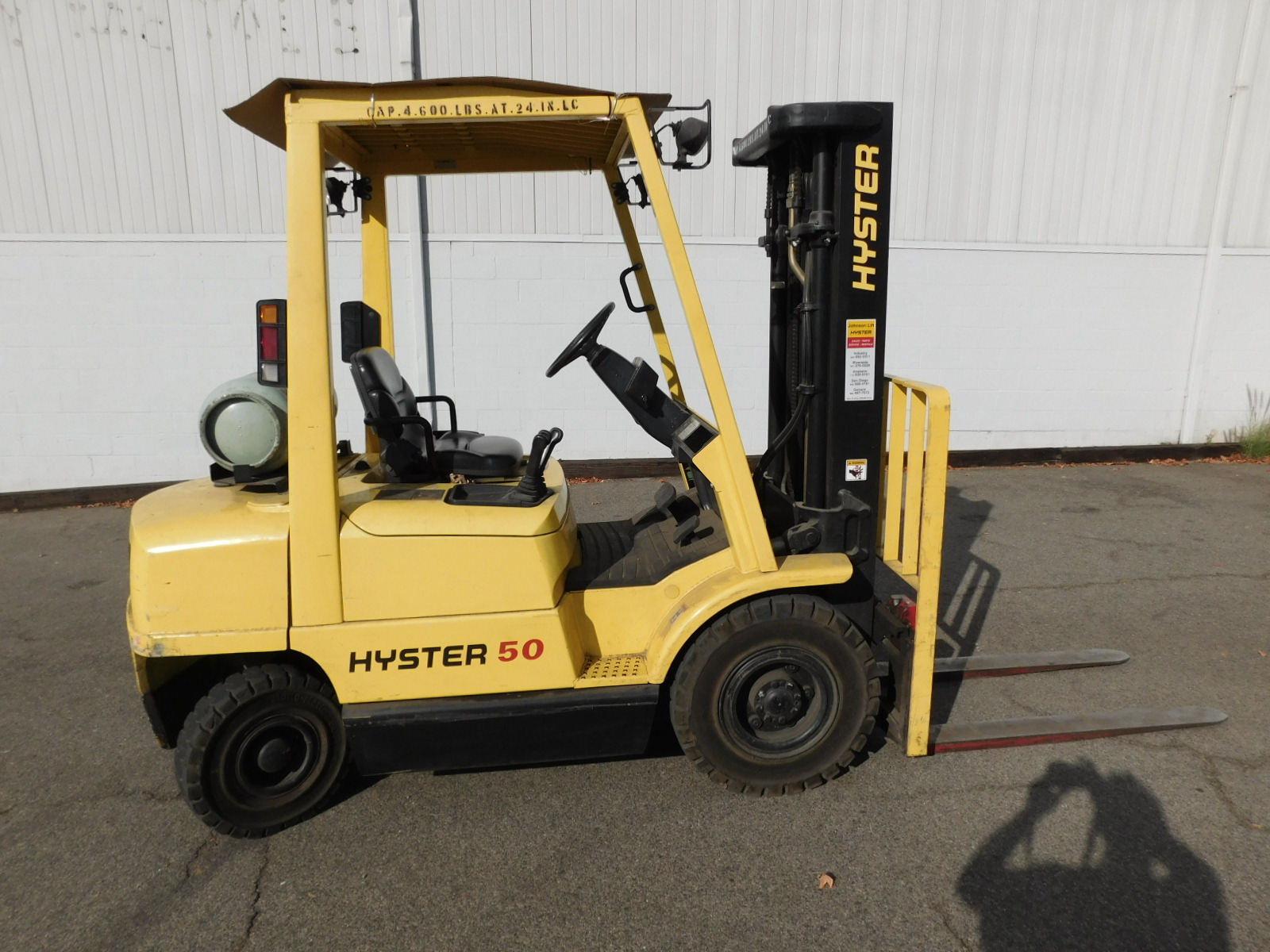 HYSTER 50 LP FORKLIFT, 4,750 LB CAPACITY, MODEL H50XM, S/N H177B50728B