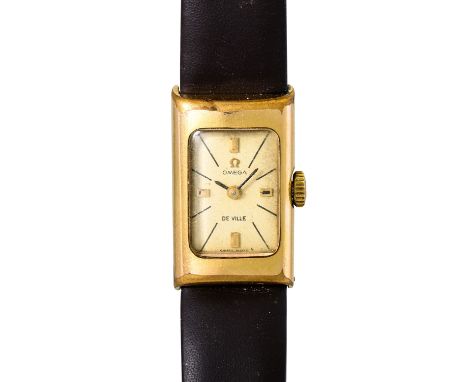 OMEGA Vintage De Ville Damen Armbanduhr, Ref. 511.350. Ca. 1960er Jahre. Vergoldet/Stahlboden. Handaufzug Werk Kal. 485, funk