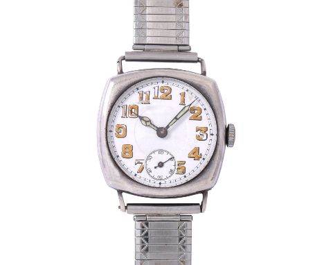 Antike Trench Watch, Reituhr der Familie von Friedrich Alfred Krupp v. Bohlen und Halbach. Ca. 1920er Jahre. Silber 935, Armb