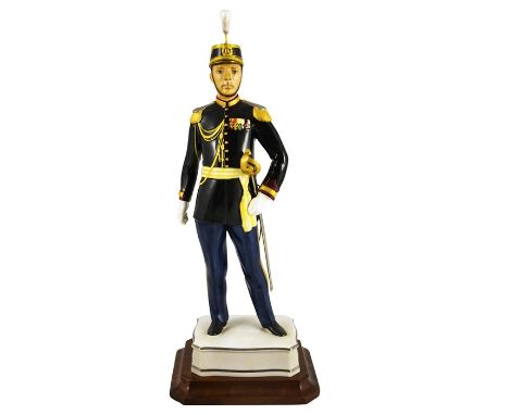 A Royal Worcester model of an Officer of the Palatine Guard, 1964, modelled by Neal French, numbered 65/150, with certificate