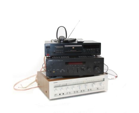 Hi-fi separates, to include Sony Current Pulse D/A Converter CD player CDP-XB930E, Yamaha Natural Sound Receiver R-S700 and a