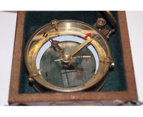 Cased map reading compass