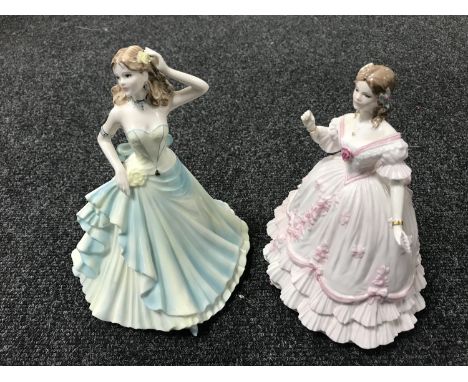 A Coalport The Collingwood Collection figure - Janet and a A Royal Worcester - The Masquerade Begins figure number 7506 or 12