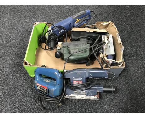 A box of assorted tools