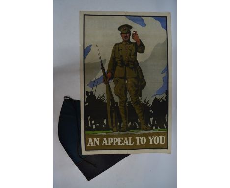 A scarce WWI recruitment poster 'An Appeal to You', 6-colour screen print published by the Parliamentary Recruiting Committee