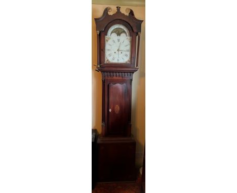 A Mahogony eight-day longcase clock by James Berry Pontefract 224h x51w x 26cm d. 