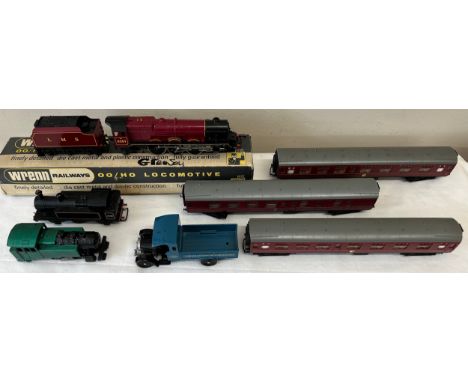 Locomotives and carriages to include Hornby Princess Elizabeth 6201, Corgi LNER truck, Lima Train (painted green), Tri-ang R 